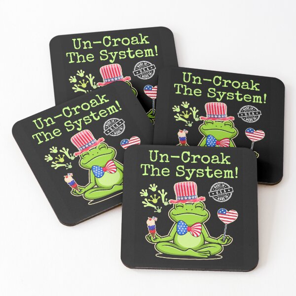 Item preview, Un-Croak The System Save Democracy Frog Protest Design designed and sold by EarthArtDesigns.