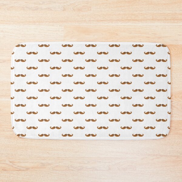 Item preview, Sweet kawaii light brown moustache pattern designed and sold by BlushyPrint.