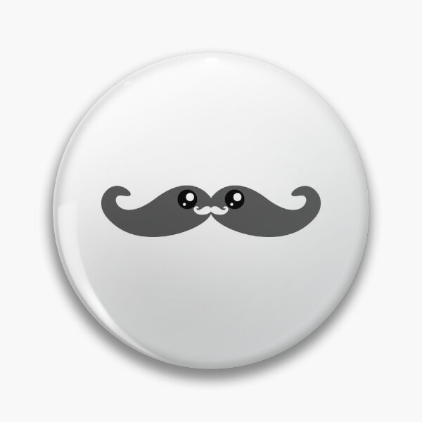 Item preview, Sweet kawaii gray moustache designed and sold by BlushyPrint.