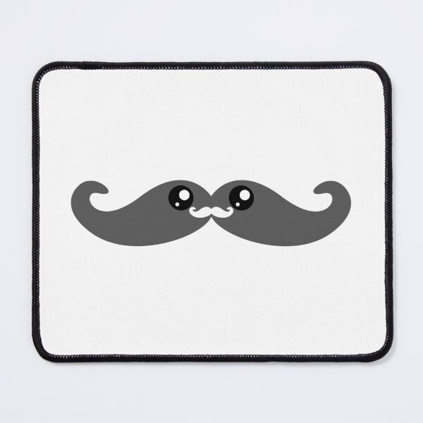 Item preview, Sweet kawaii gray moustache designed and sold by BlushyPrint.