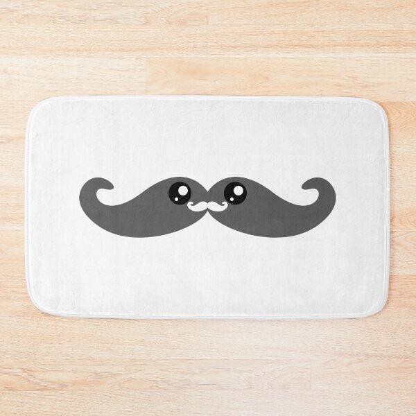 Item preview, Sweet kawaii gray moustache designed and sold by BlushyPrint.