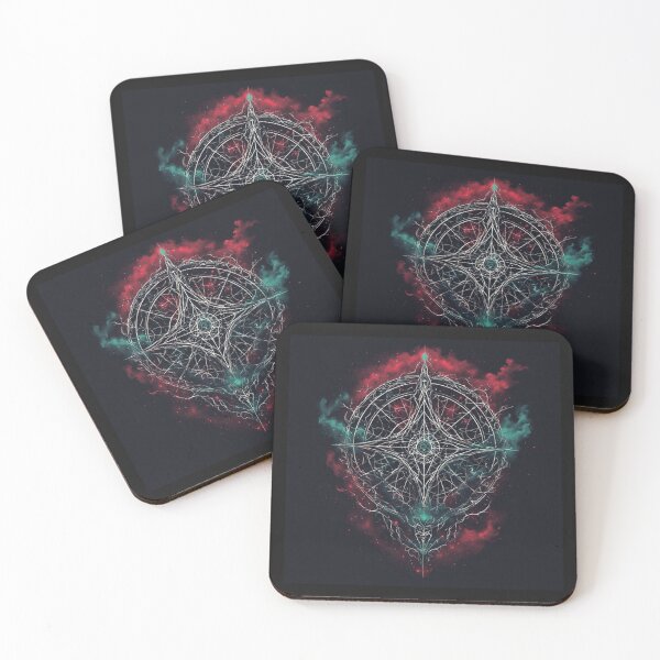 Item preview, The Star Gate Sigil: Dark Cosmic Ritual Symbol in Red and Teal designed and sold by Eden Underground Radio (Official Merch).