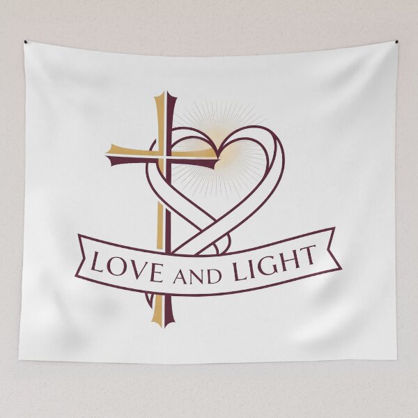 Item preview, Love and Light Cross Heart Christian Symbol Design. designed and sold by loveandlightrb.