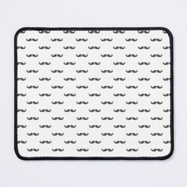 Item preview, Sweet kawaii gray moustache pattern designed and sold by BlushyPrint.