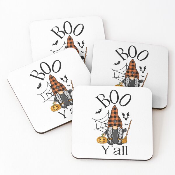 Item preview, Boo Y'all Gnome with Spider Web, Pumpkin, Broom, and Bats designed and sold by JustForYouGifts.