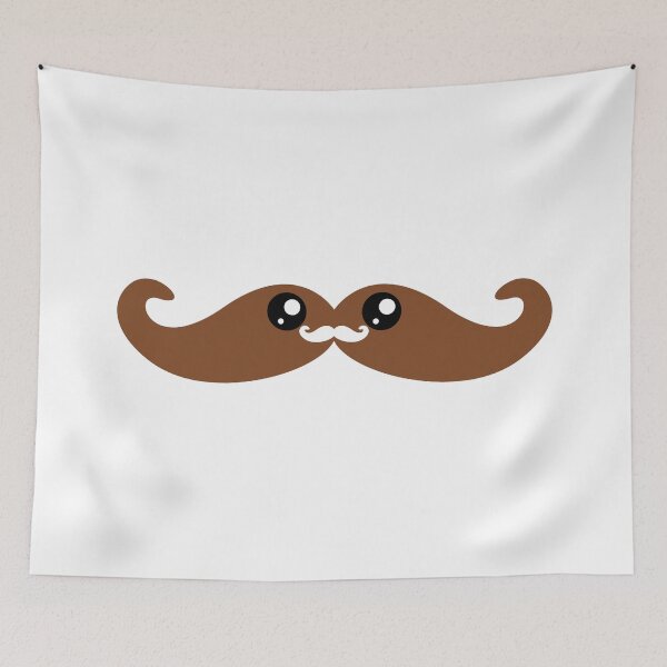Item preview, Sweet kawaii brown moustache designed and sold by BlushyPrint.