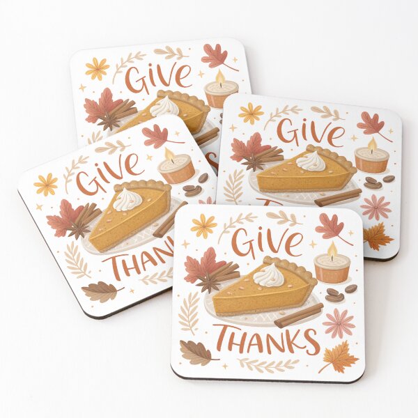Item preview, Give Thanks – Cozy Pumpkin Pie Thanksgiving Illustration designed and sold by VivoStudio.
