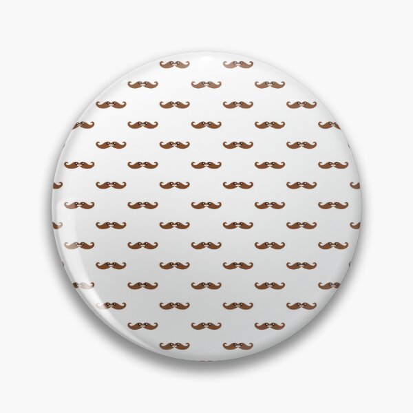 Item preview, Sweet kawaii brown moustache pattern designed and sold by BlushyPrint.