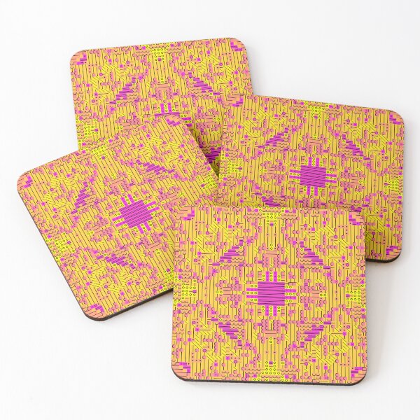Item preview, Cyber Tropical Beach Pattern - Algorithmic Art designed and sold by Dancing Squares Art.