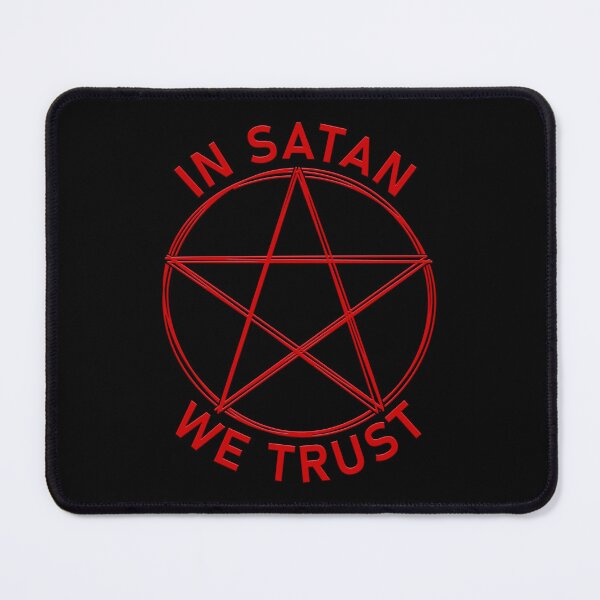 Item preview, In Satan We Trust (Red On Black) designed and sold by IKDG.