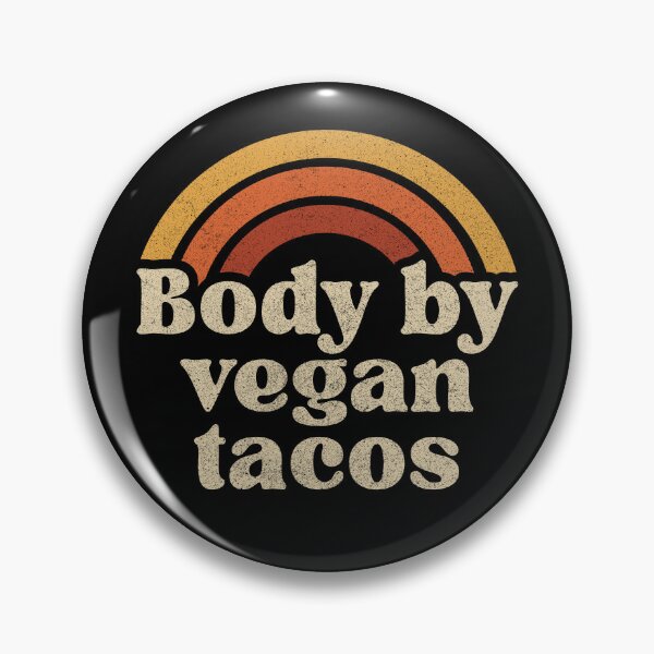 Item preview, Body by Vegan Tacos – Retro 80s Typography Vegan Humor Design designed and sold by VegancoreGoods.