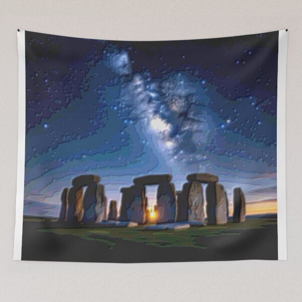 Item preview, stonehenge plasticine night sky colorful abstract digital design designed and sold by SmashingDeals.