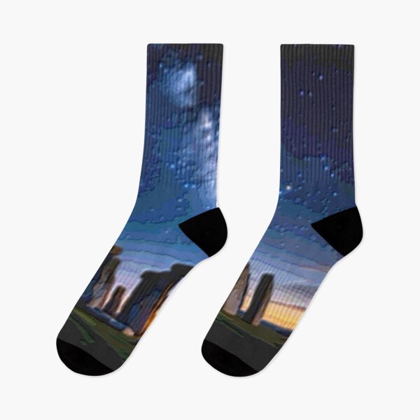 Item preview, stonehenge plasticine night sky colorful abstract digital design designed and sold by SmashingDeals.