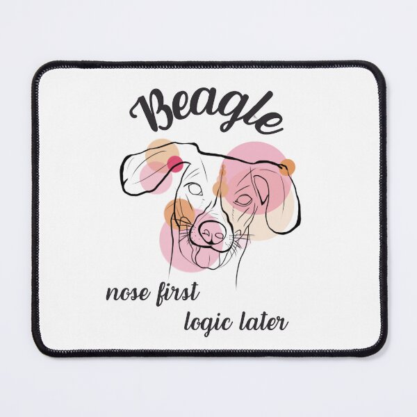 Item preview, Beagle – Nose First, Logic Later | Minimal Line Art Dog Design designed and sold by April-Friends.