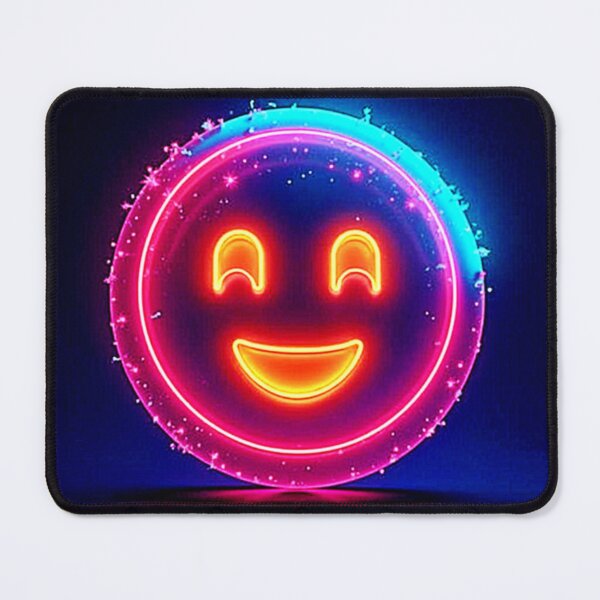 Item preview, Neon Smile: Bright Happy Glow Design designed and sold by Health And Fitness Posts e-Store.