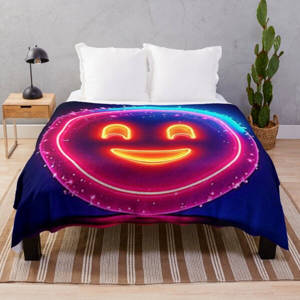 Item preview, Neon Smile: Bright Happy Glow Design designed and sold by Health And Fitness Posts e-Store.
