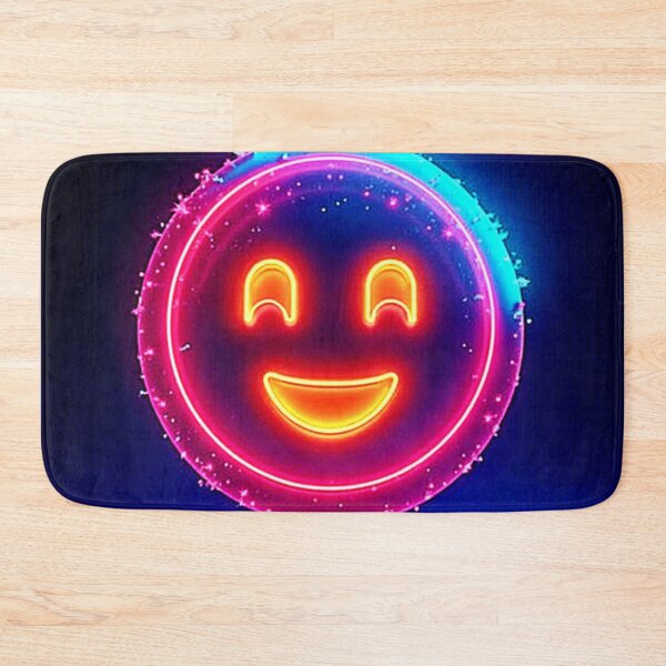 Item preview, Neon Smile: Bright Happy Glow Design designed and sold by Health And Fitness Posts e-Store.