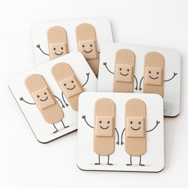 Item preview, Bandages Stick People Couple Waving designed and sold by Maria Dryfhout.