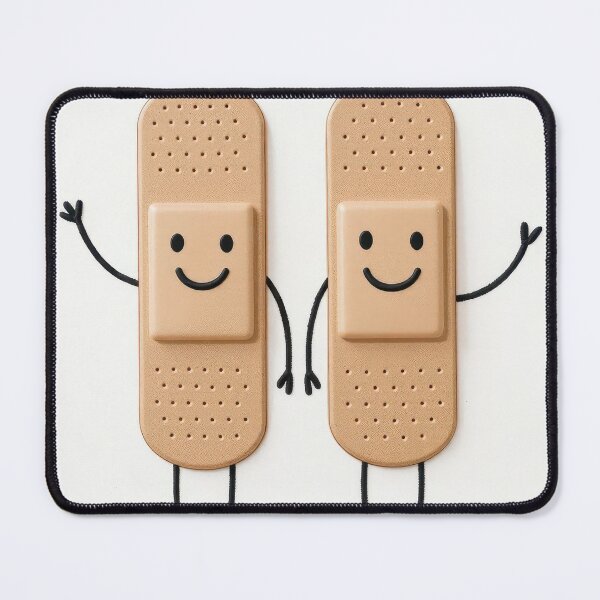Item preview, Bandages Stick People Couple Waving designed and sold by Maria Dryfhout.