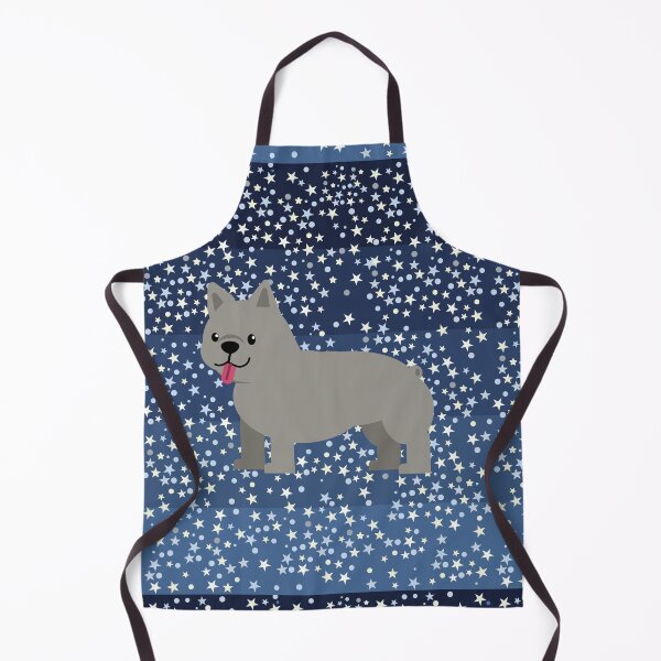 Item preview, Gray Frenchie Stars Blue monochromatic designed and sold by Mountain-Point.