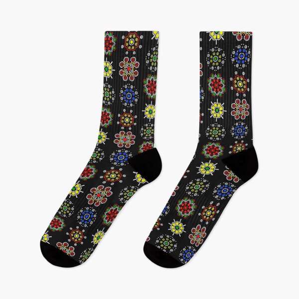 Aperçu de l'œuvre Motif bohème à pois colorés créée et vendue par Merle Art.