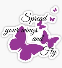 Verbreite deine Flügel und fliege Sticker
