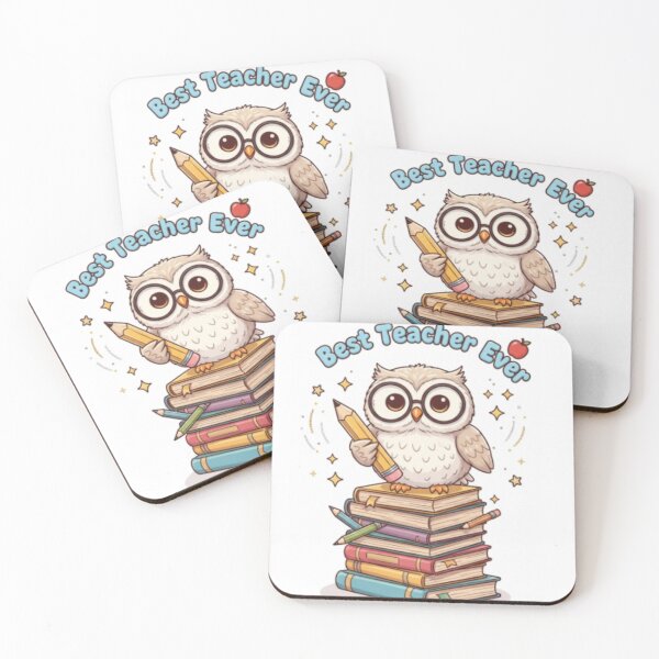 Item preview, Best Teacher Ever – Cute Owl Design | Funny Kawaii Teacher Appreciation Gift designed and sold by ArtiVibeAura.