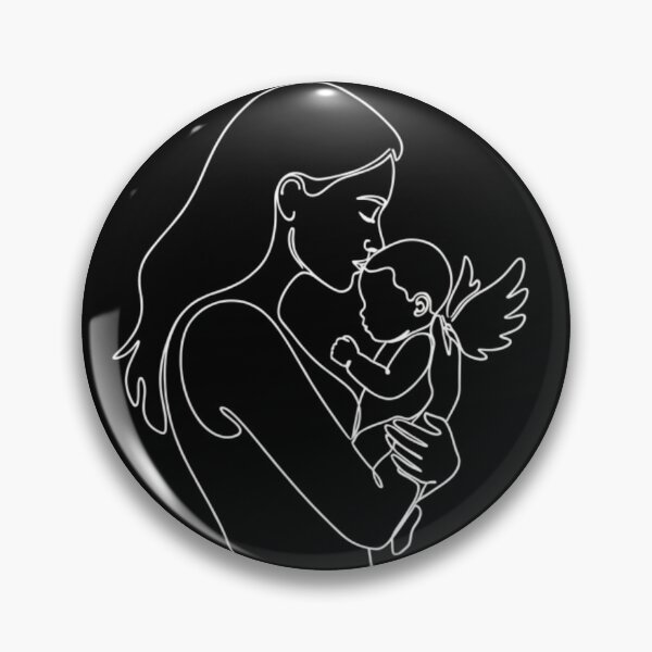 Item preview, Angel Baby Embrace - One Line Memorial Art. designed and sold by A-Szczesniak.
