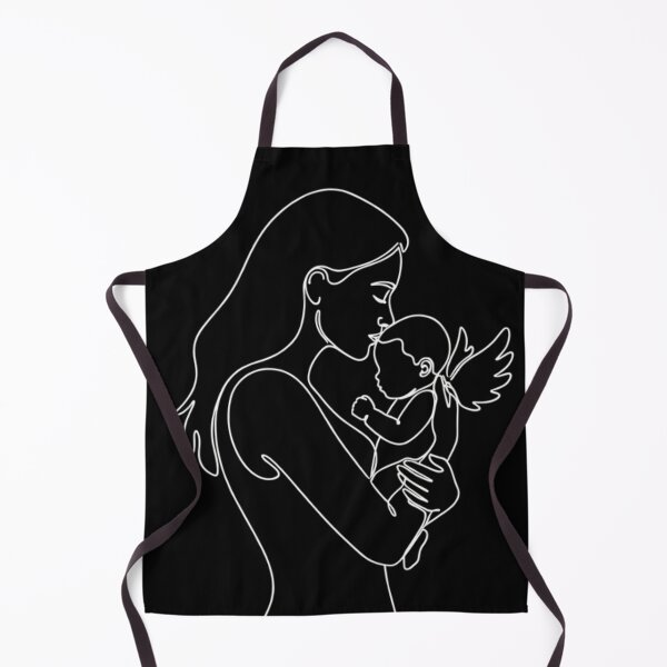 Item preview, Angel Baby Embrace - One Line Memorial Art. designed and sold by A-Szczesniak.