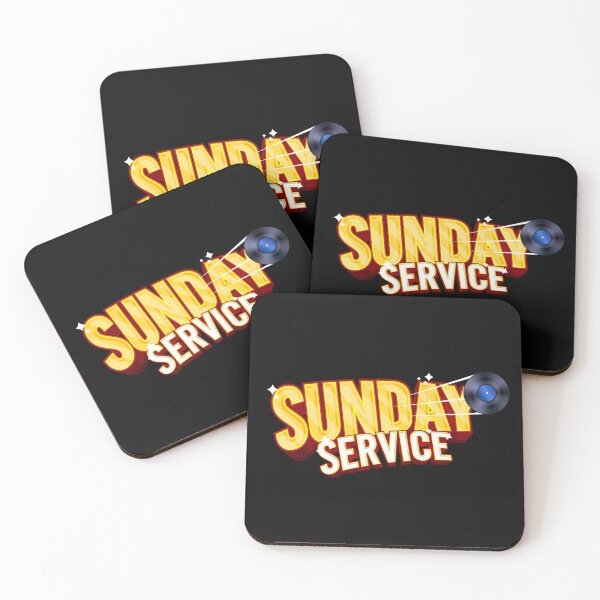 Item preview, Sunday Service – Funky Vinyl DJ Retro Music Design designed and sold by TipTop GFX.