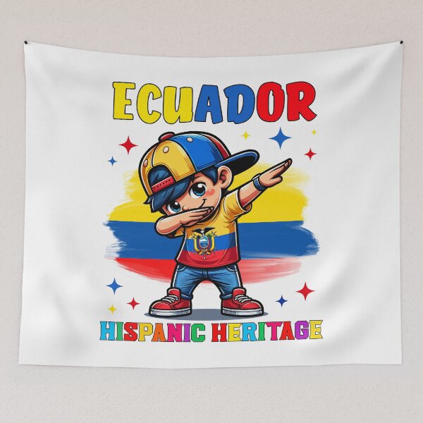 Item preview, Hispanic Heritage Month Ecuador Flag Dab Kid for Kids designed and sold by NUMAcreations.