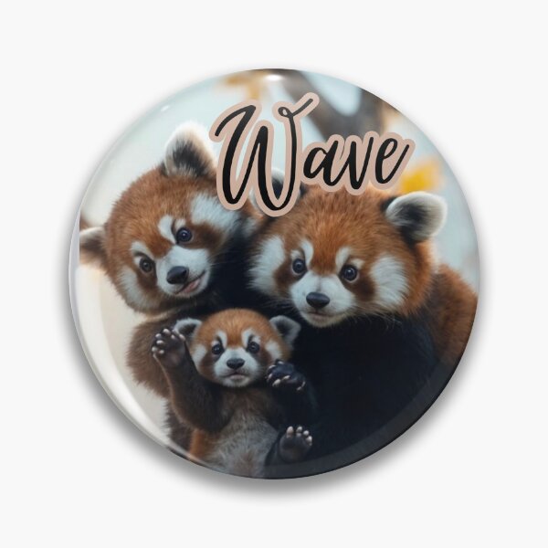 Item preview, Red Panda Cub Wave designed and sold by IvaRenee.