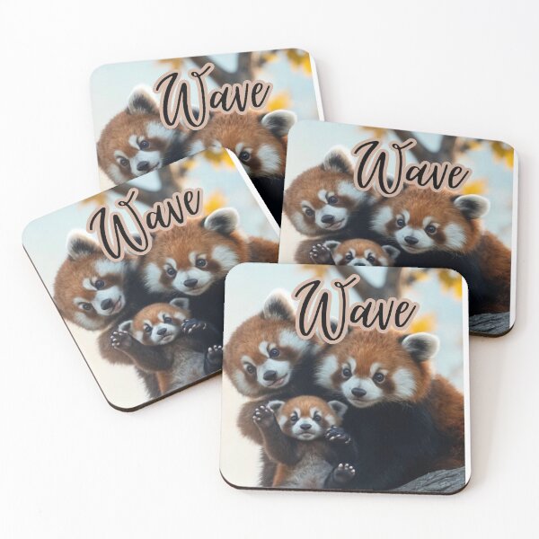 Item preview, Red Panda Cub Wave designed and sold by IvaRenee.