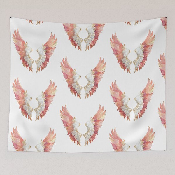 Item preview, Golden Rose Angel Wings Watercolor Art designed and sold by Anastasiia Yurevych.