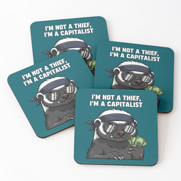 Item preview, “I’m Not a Thief, I’m a Capitalist” Money-Holding Badger – Gift for Entrepreneurs designed and sold by Luminari Creations.
