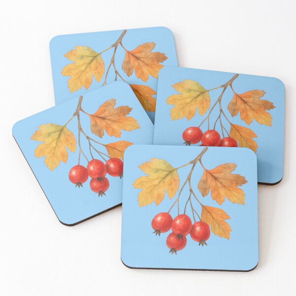 Item preview, A Watercolor Sprig of Autumn Hawthorn designed and sold by IraBum.