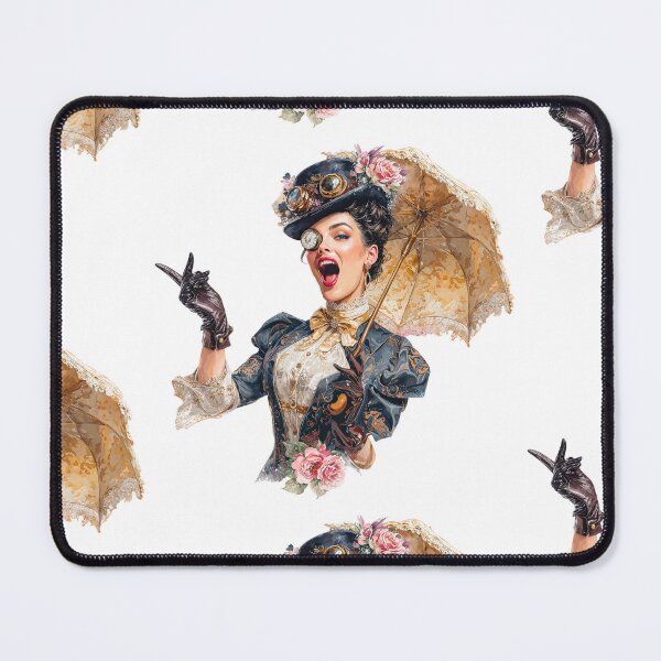 Item preview, Sassy Steampunk Lady with Parasol Art designed and sold by Anastasiia Yurevych.