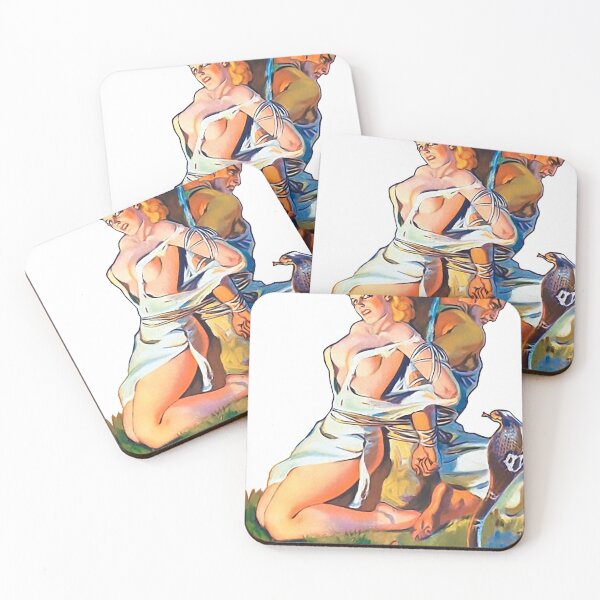 Artikelvorschau, Sexy Mädchen gefesselt Cobra Snake Mystery Adventure Comic Pin Up Frauen Retro Vintage entworfen und verkauft von REVISTANGO.