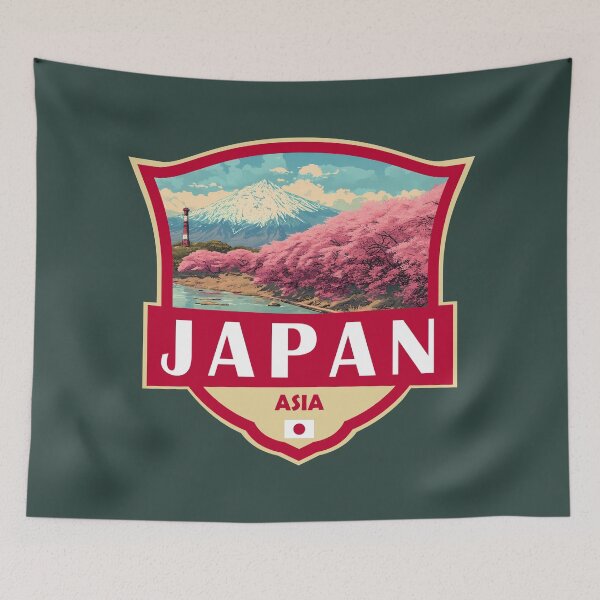 Item preview, Japan Illustration Retro Badge designed and sold by KrisSidDesigns.