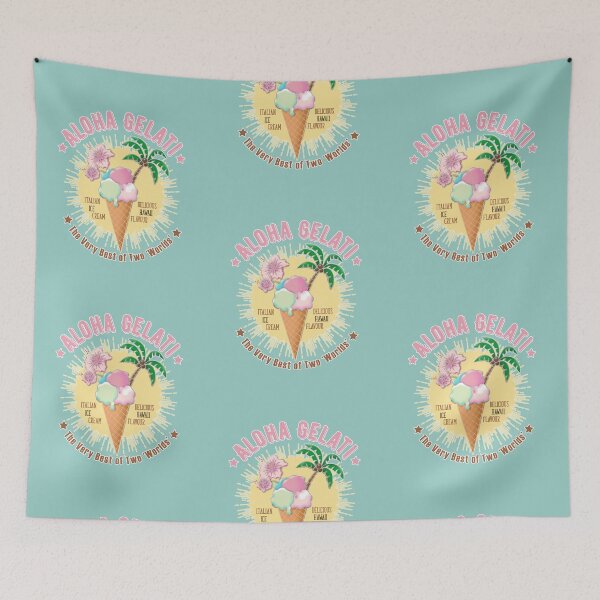 Item preview, ALOHA GELATI - The Very Best of Two Worlds (Vintage Style Ice Cream Print) designed and sold by Colette van der Wal.