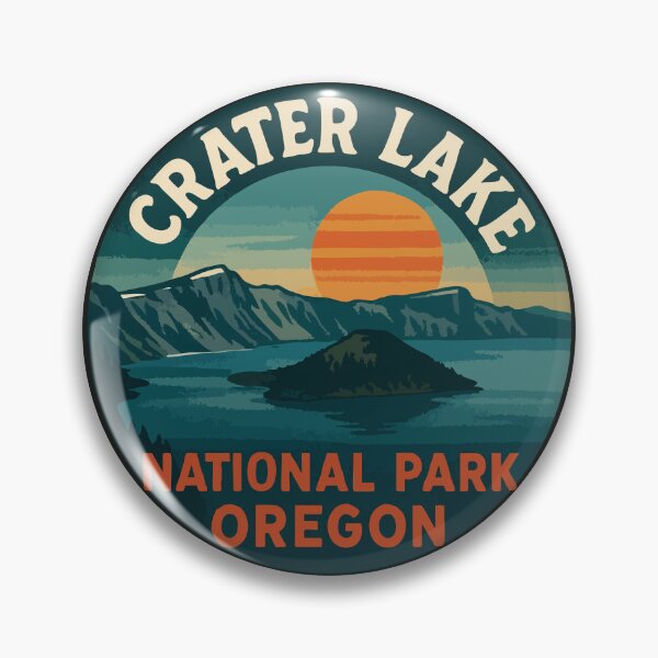 Item preview, Crater Lake National Park Oregon Travel Retro designed and sold by TomFrontierArt.