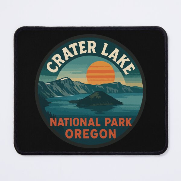 Item preview, Crater Lake National Park Oregon Travel Retro designed and sold by TomFrontierArt.