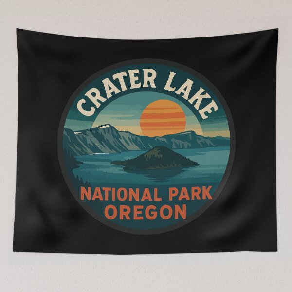 Item preview, Crater Lake National Park Oregon Travel Retro designed and sold by TomFrontierArt.