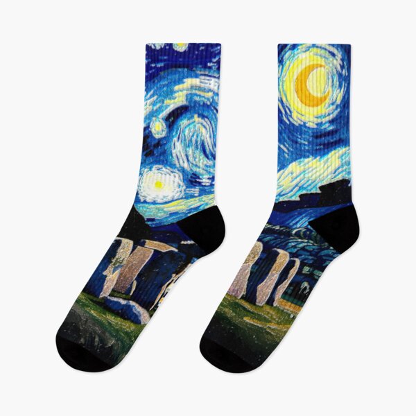 Item preview, stonehenge canvas starry night colorful abstract digital art designed and sold by SmashingDeals.