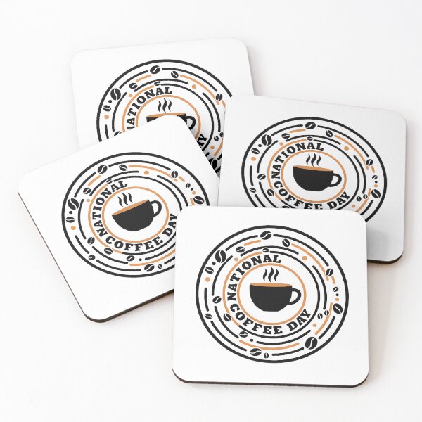 Item preview, Minimalist Coffee Day Emblem | Elegant Black & Ochre Kitchen Art designed and sold by RBCTk.