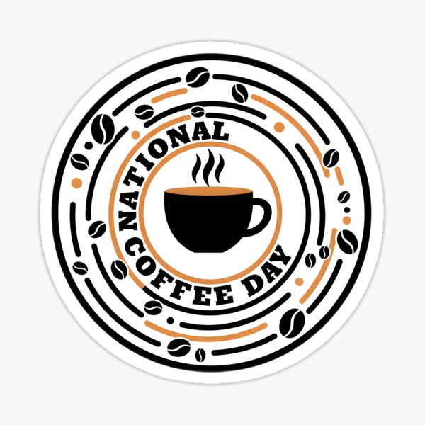 Item preview, Minimalist Coffee Day Emblem | Elegant Black & Ochre Kitchen Art designed and sold by RBCTk.