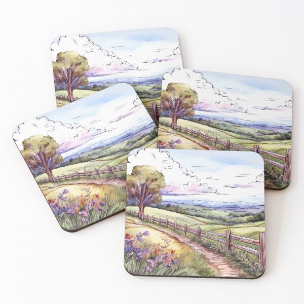 Item preview, Rural Meadow with Fence designed and sold by J Marielle Designs.