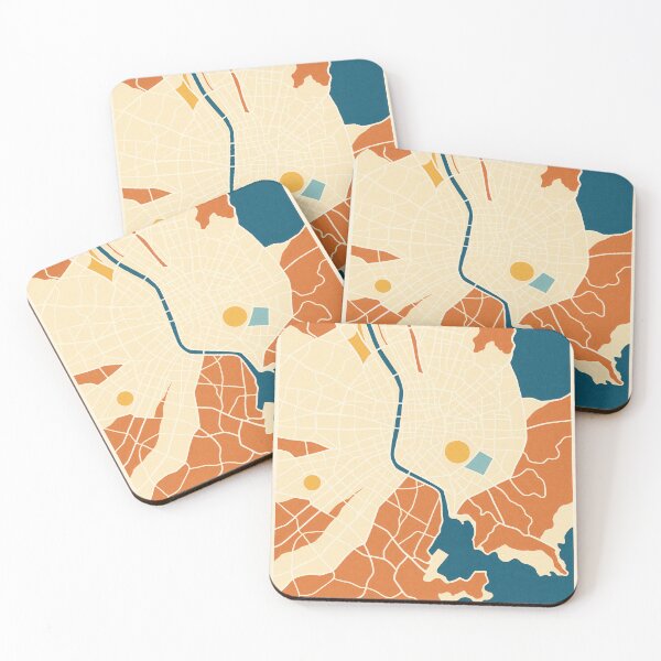Item preview, Marseille Stylized Vintage – Minimalist Graphic Map, Decorative Poster designed and sold by Pink & California.