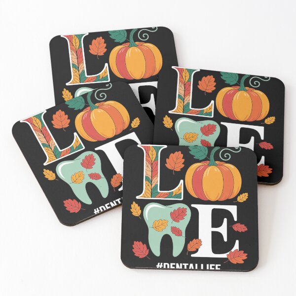 Item preview, LOVE Dental Life Pumpkin Tooth Dentist Fall Thanksgiving 1 designed and sold by KonstanKoraner.