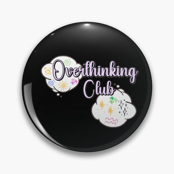 Artikelvorschau, Overthinking Club | Lustiges Zitat zur psychischen Gesundheit | Ästhetische Gedankenblase entworfen und verkauft von LenaBlueDesigns.